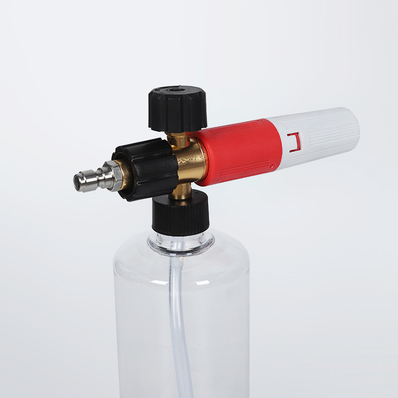 উচ্চ-চাপ কুইক-প্লাগ স্বচ্ছ সেক্টর-আকৃতির পিএ গাড়ি ওয়াশ ফোম পাত্র