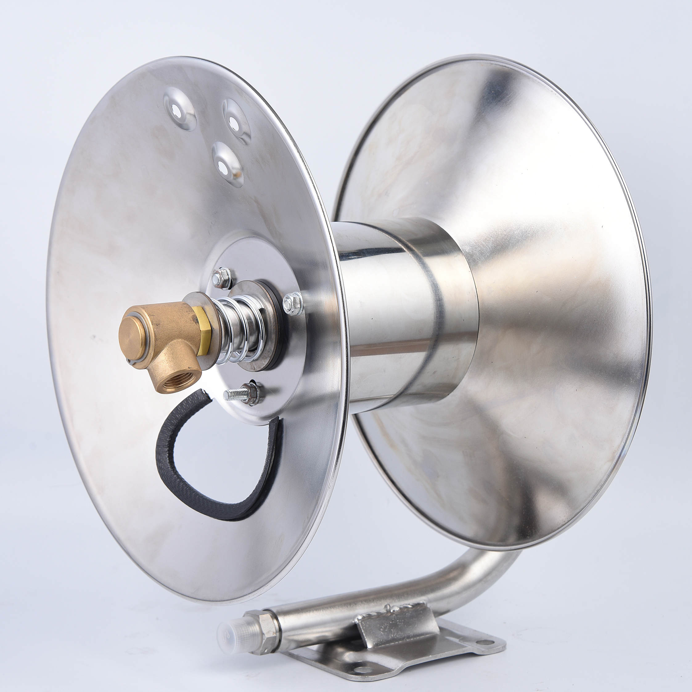 গাড়ি ধোয়ার জন্য উচ্চ চাপ স্টেইনলেস স্টিল হ্যান্ড ক্র্যাঙ্ক পায়ের পাতার মোজাবিশেষ রিল